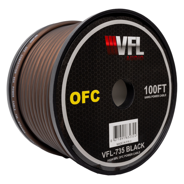 VFL 8 Gauge OFC Wire 100ft Roll