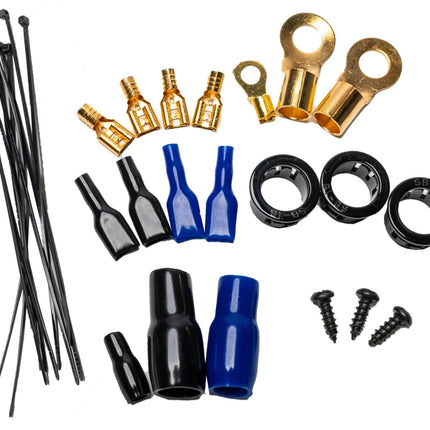 American Bass 4 Gauge Complete CCA (Copper Clad Aluminum) Amplifier Wiring Kit - Car Audio Amp Install Kit with Power, Ground & RCA Cables