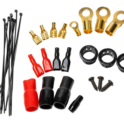 American Bass 4 Gauge Complete CCA (Copper Clad Aluminum) Amplifier Wiring Kit - Car Audio Amp Install Kit with Power, Ground & RCA Cables