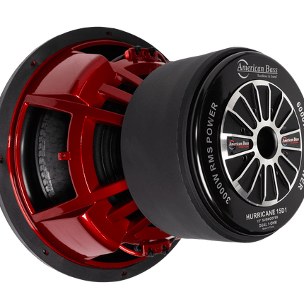 Hurricane 15″ Car Subwoofer | 3000  Watts RMS | Dual Voice Coil 1 Ohm or 2 Ohm