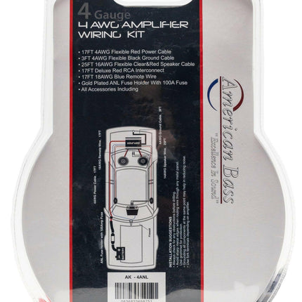 American Bass 4 Gauge Amplifier Kit - American Bass Audio