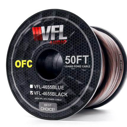 VFL 1/0 Gauge OFC Wire 50ft Roll - American Bass Audio