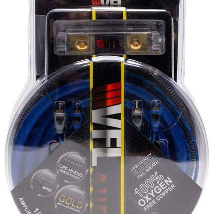VFL 0 Gauge Complete OFC (Oxygen Free Copper) Amplifier Wiring Kit - High Power Car Audio Amp Install Kit with Power, Ground & RCA Cables