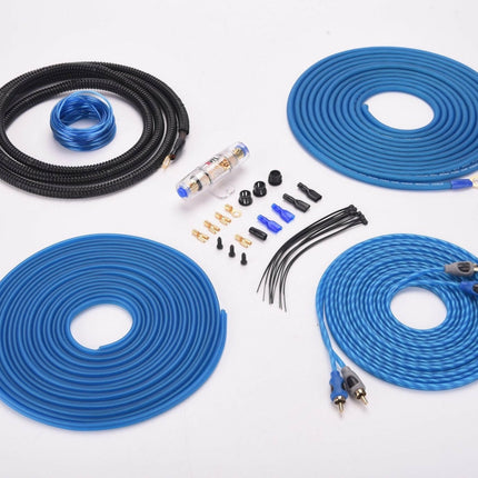 VFL 8 Gauge Complete OFC (Oxygen Free Copper) Amplifier Wiring Kit - High Power Car Audio Amp Install Kit with Power, Ground & RCA Cables