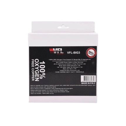 VFL Audio BIG3 100% Oxygen-Free Copper 0 Gauge Amplifier Kit
